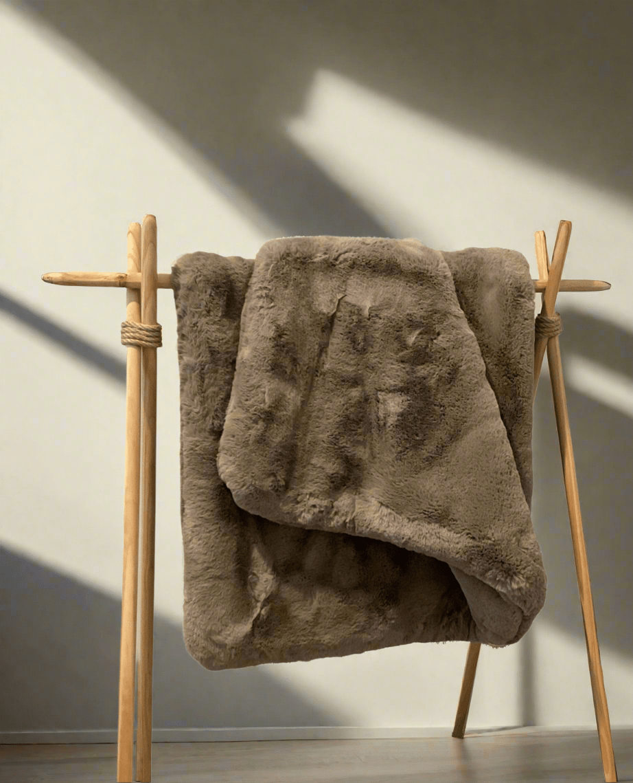 Cocoon Throw, faux fur throw, cozy earth cuddle throw dupe