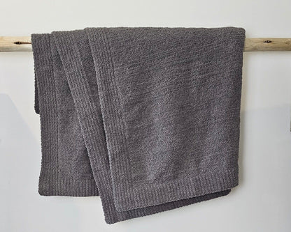 The Moose Nest Blanket The Charcoal Nest Throw Cozy Luxury Throw Blanket Washable bedding Durable Blanket Beach Travel Blanket Dog friendly home Easy care Coastal decor Minimalist home decor and bedding The Charcoal Nest Throw