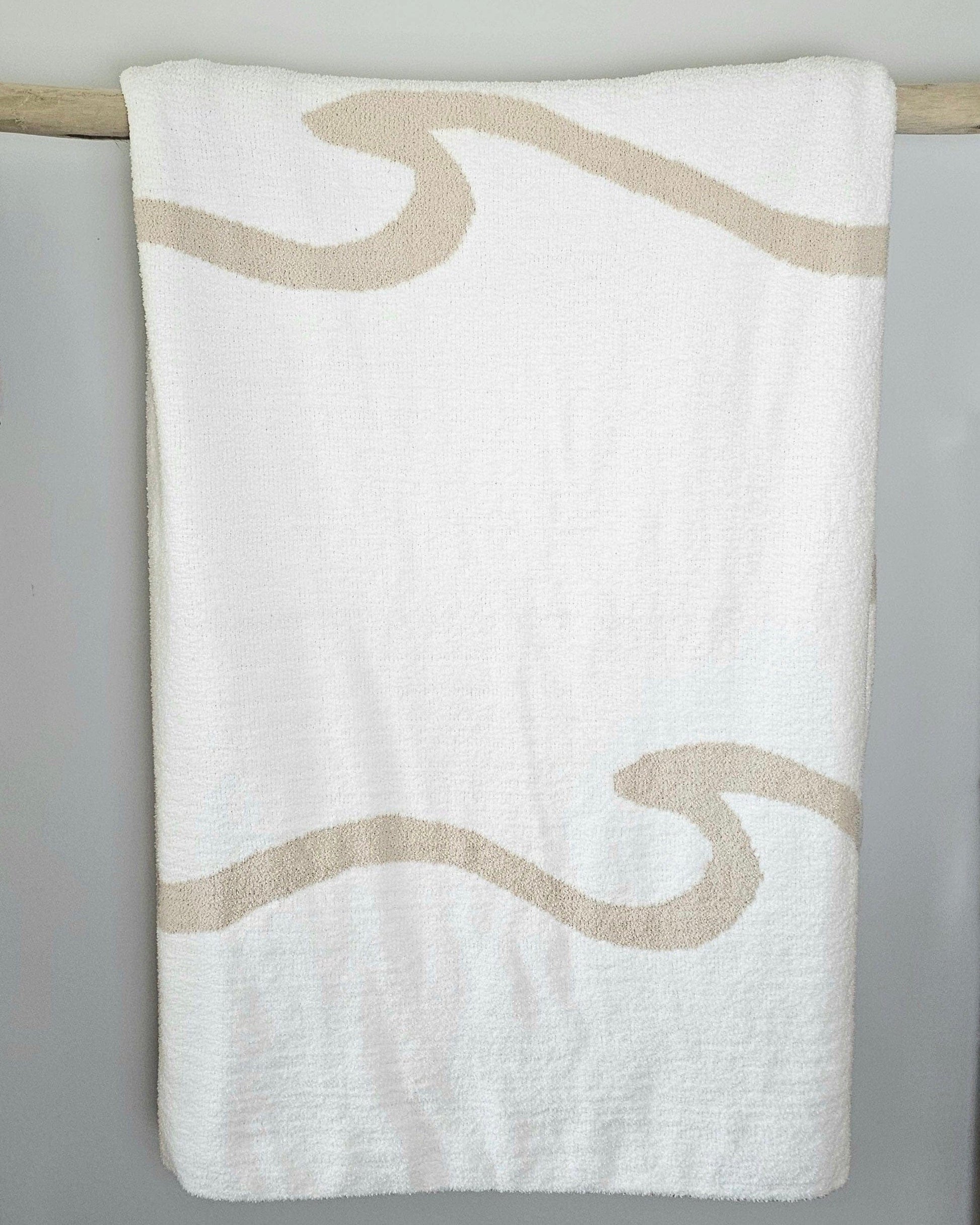 The Moose Nest Blanket Wave The Wave Throw Cozy Luxury Throw Blanket Washable bedding Durable Blanket Beach Travel Blanket Dog friendly home Easy care Coastal decor Minimalist home decor and bedding The Wave Throw