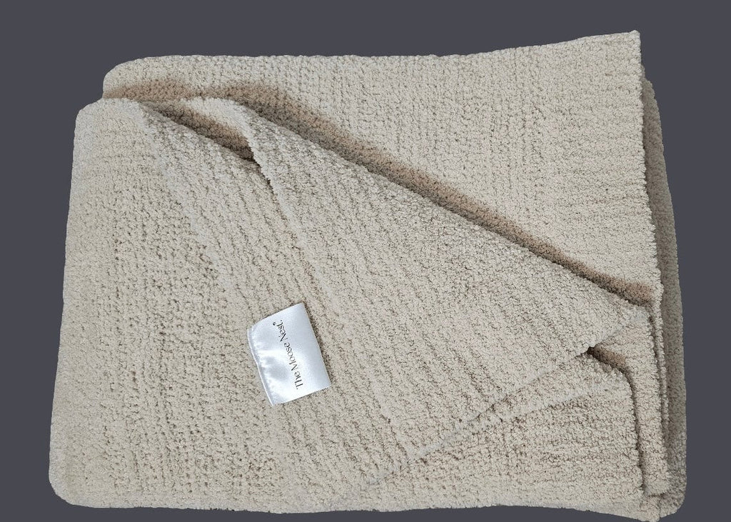 The Nest Throw Blanket - similar to Sunday Citizen Snug throw dupe, pet friendly bedding, snag proof throw, baby blankets, pet friendly throw, coastal decor, beach blankets, gray throw blanket, taupe throw blanket, brown throw blanket, ivory throw blanket, light gray throw blanket, green blankets and throws, white throw blanket, black and white throw blanketbarefoot dreams dupe throw, cream throw