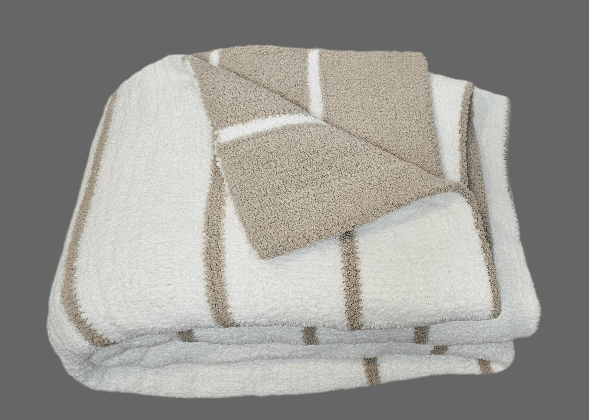 Ultra Plush throw Blanket, Similar to sunday citizen dupe, marshmallow throw, snug throw blanket, double layer throw, cold weather bedding, warm blanket, beach decor, coastal decor, greige throw, warm grey blanket, striped throw, snag proof blankets, pet bedding, pet friendly blanket, dog lovers throw, dog bedding, small business bedding, modern home decor, barefoot dreams dupe throw